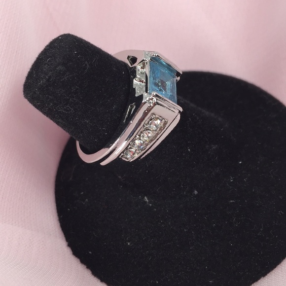 AQUAMARINE GEMSTONE Silver RING - Picture 7 of 7
